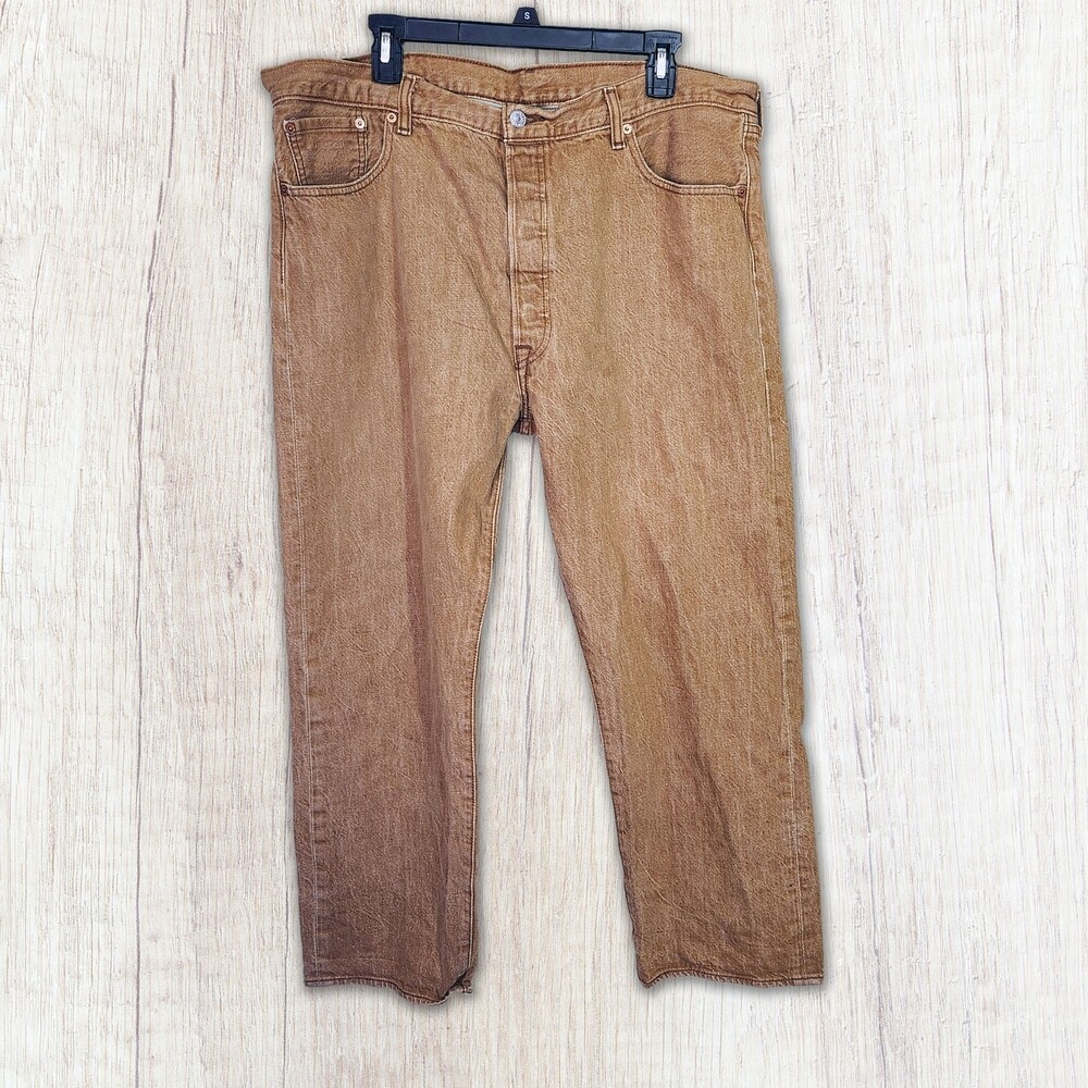 Levi's 501 White Oak Cone Denim Khaki Pants Size 42x30